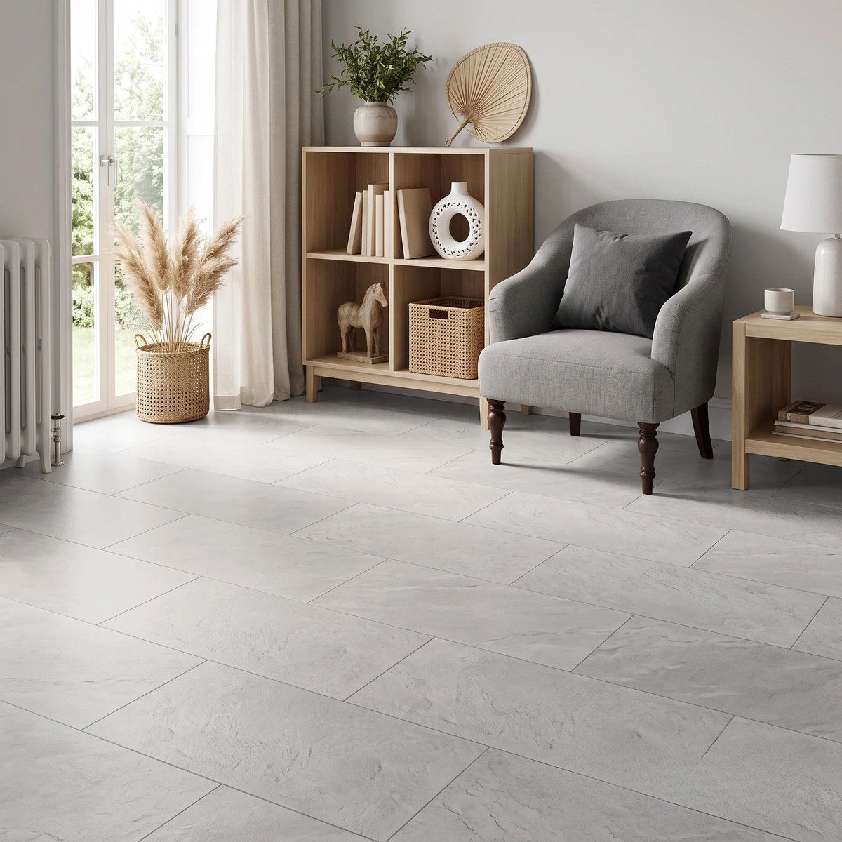 Fortis Floors™ Elementary Luxury LVT Stone Effect - Grigio Classic | 609mm x 304mm (3.7m² Pack)