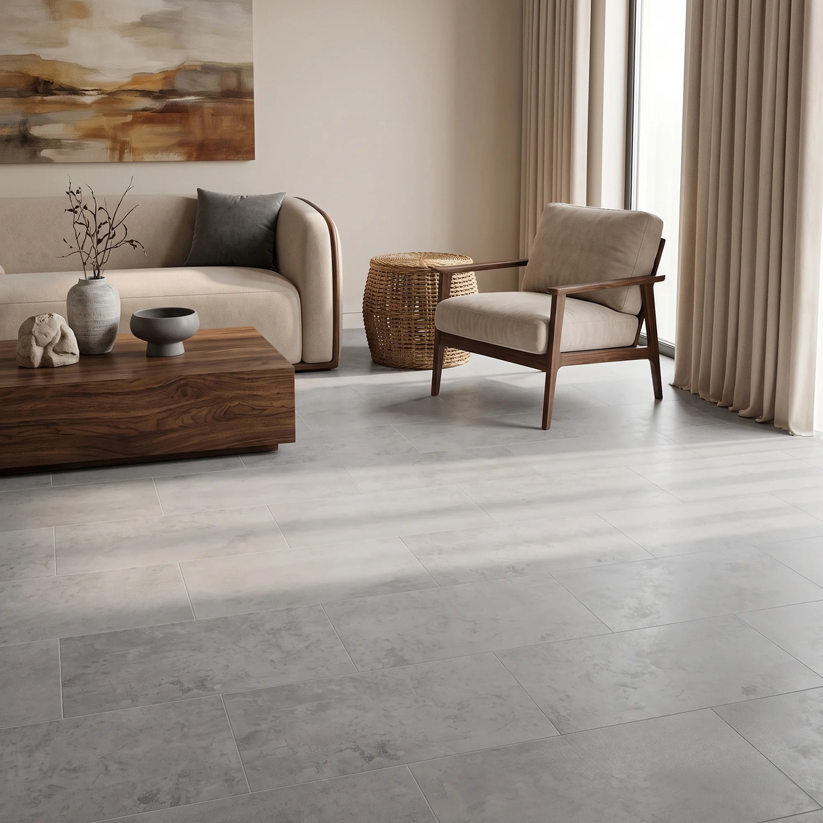 Fortis Floors™ Elementary Luxury LVT Stone Effect - Grigio Venetian | 609mm x 304mm (3.7m² Pack)
