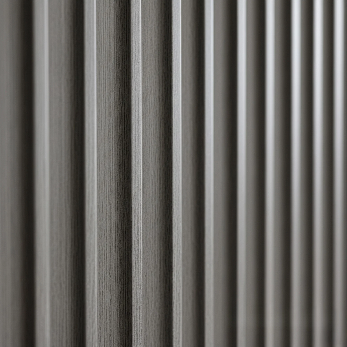 WPC Full Wall Set: 3D Wave & Flat Panels + 4 End Trims - Ash Grey