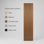 Panelux™ Lite Slatted Acoustic Wall Panels - 120x30cm (Set of 4) | Self Adhesive, 5 Colours