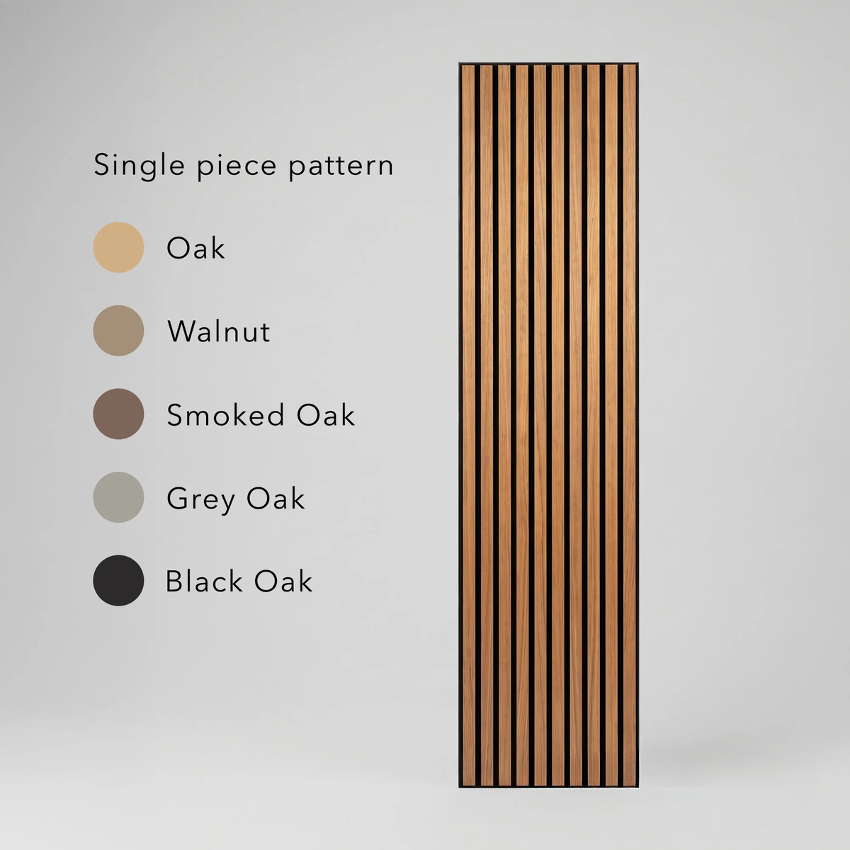 Panelux™ Lite Slatted Acoustic Wall Panels - 120x30cm (Set of 4) | Self Adhesive, 5 Colours