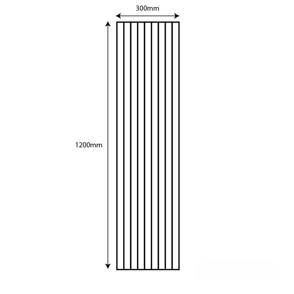 Panelux™ Lite Slatted Acoustic Wall Panels - 120x30cm (Set of 4) | Self Adhesive, 5 Colours