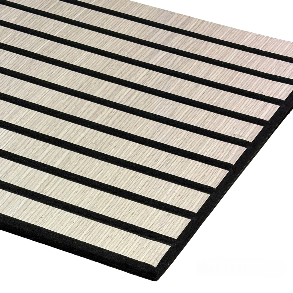 Panelux™ Lite Slatted Acoustic Wall Panels - 120x30cm (Set of 4) | Self Adhesive, 5 Colours