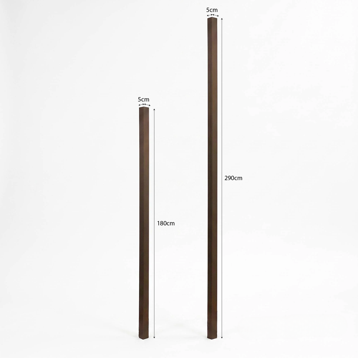 Kladd™ Exterior Wall Panel Composite Cladding Corner Trim - Grey Oak | 180cm / 290cm (Set of 2)