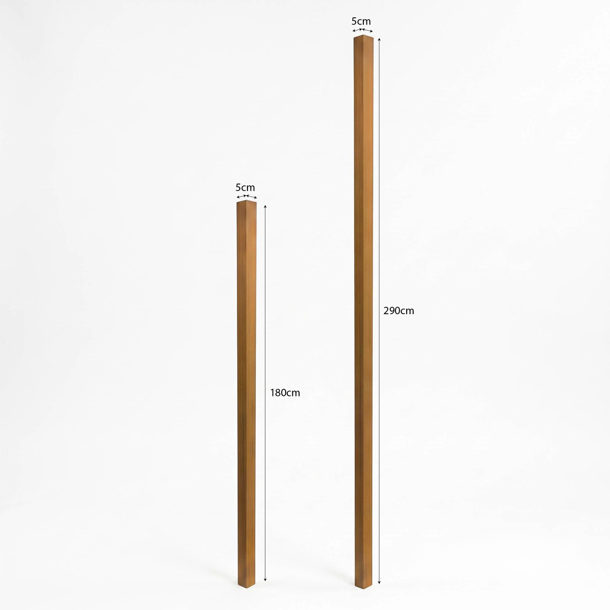 Kladd™ Exterior Wall Panel Composite Cladding Corner Trim - Light Oak | 180cm / 290cm (Set of 2)