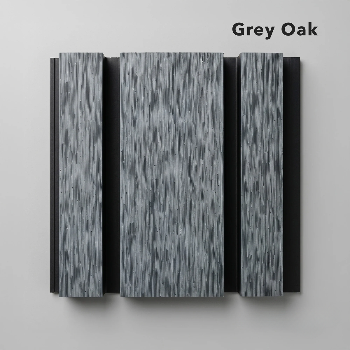 Kladd™ Wide Exterior Wall Panel Composite Cladding 86mm Slat - Grey Oak | 180cm / 290cm (Set of 4)