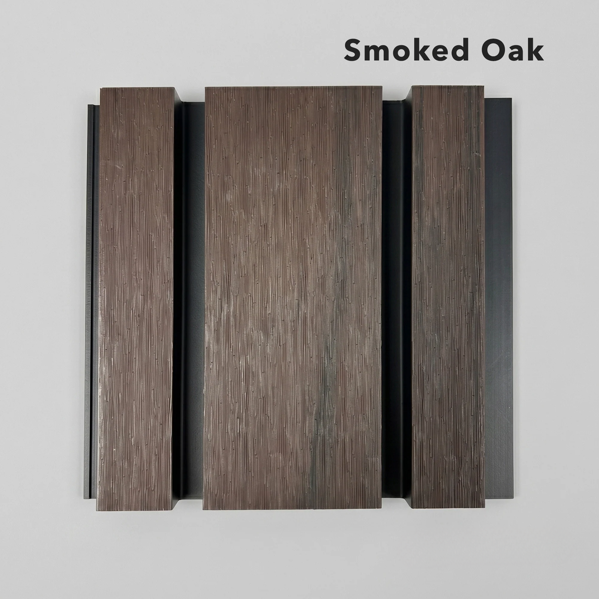 Kladd™ Wide Exterior Wall Panel Composite Cladding 86mm Slat - Smoked Oak | 180cm / 290cm (Set of 4)