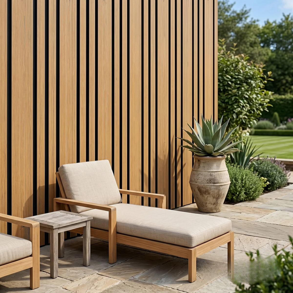 Kladd™ Wide Exterior Wall Panel Composite Cladding 86mm Slat - Walnut | 180cm / 290cm (Set of 4)