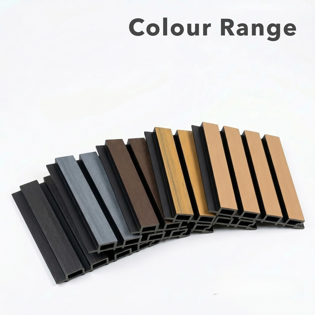Kladd™ Exterior Wall Panel Composite Cladding Standard Slat - Walnut | 180cm / 290cm (Set of 4)