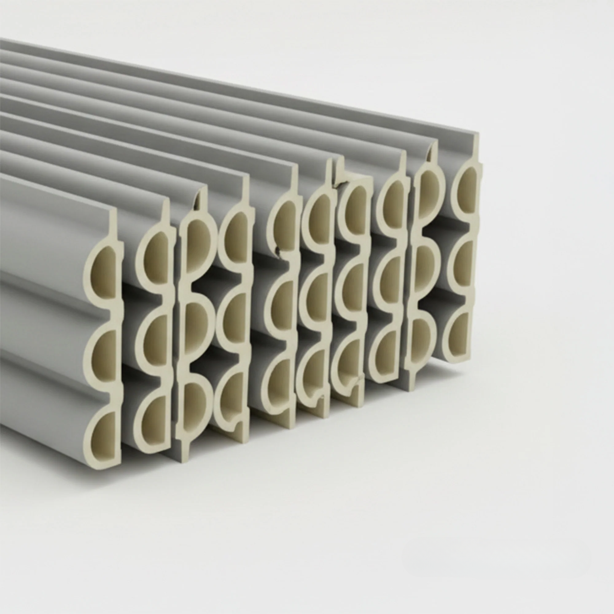 WPC 3D FLUTED Wall Panels 235×16cm (SET of 15) - Matte Grey