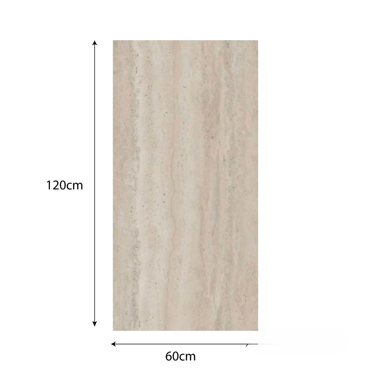 Beige Travertine MCM Flexible Stone | 120cm x 60cm Indoor Feature Wall Panel (Set of 4)