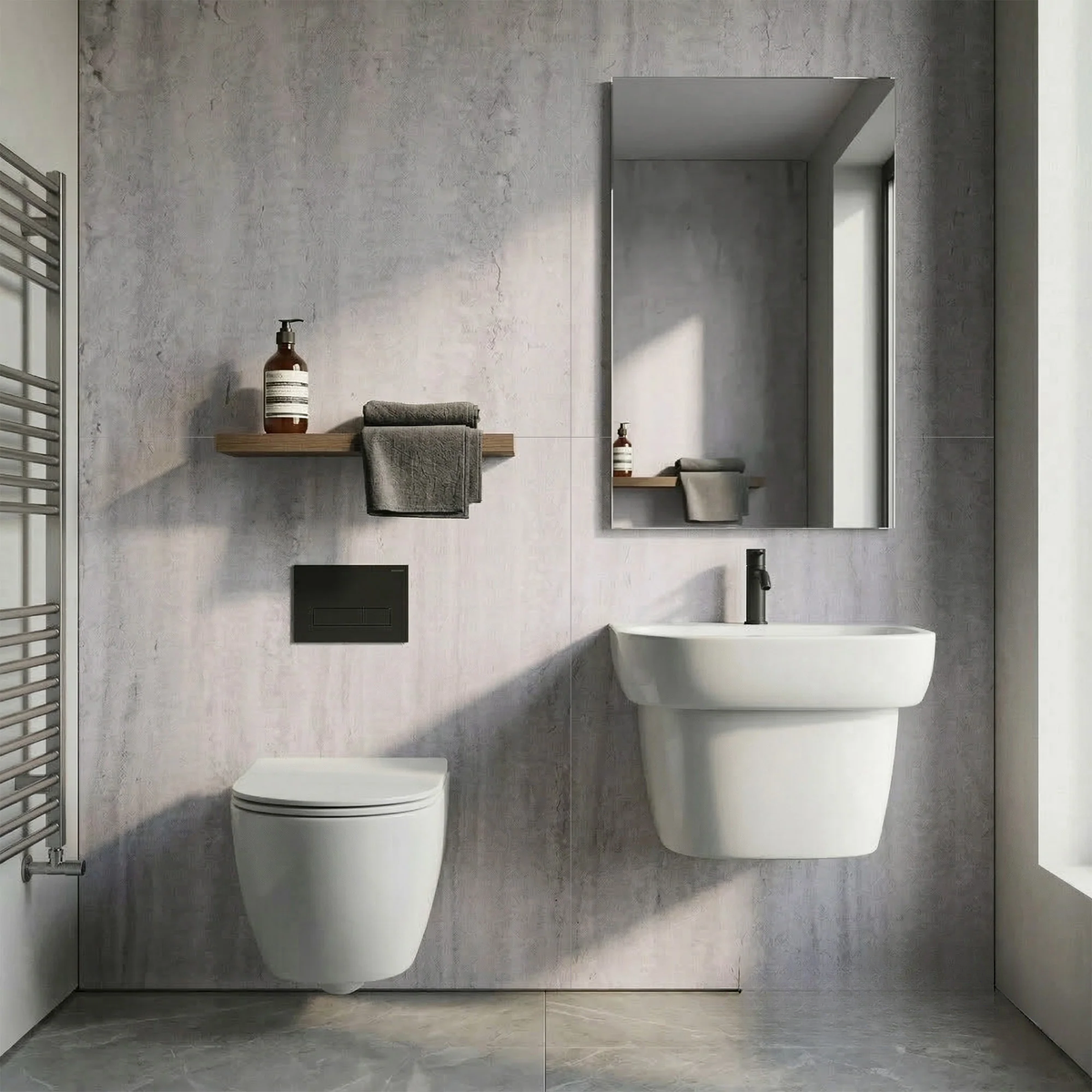 Light Grey Travertine MCM Flexible Stone | 120cm x 60cm Indoor Feature Wall Panel (Set of 4)