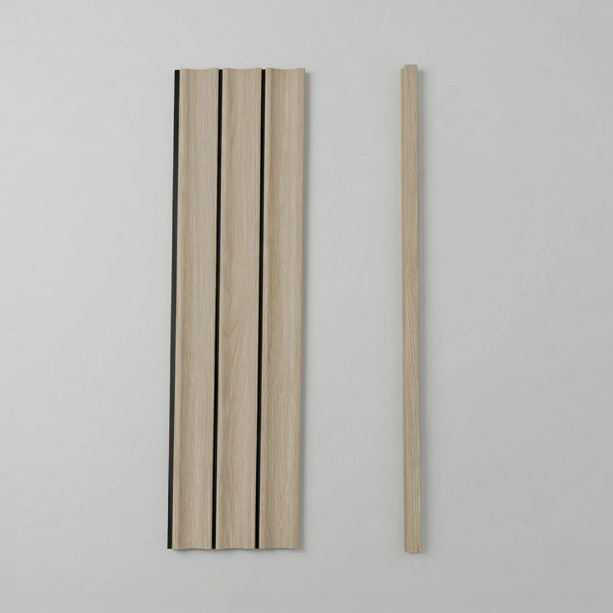 Pre-Cut Wainscoting Wall Panel Kit - Wave Light Oak (196cm x 100cm) | Ready-to-Install Scalloped Half-Wall