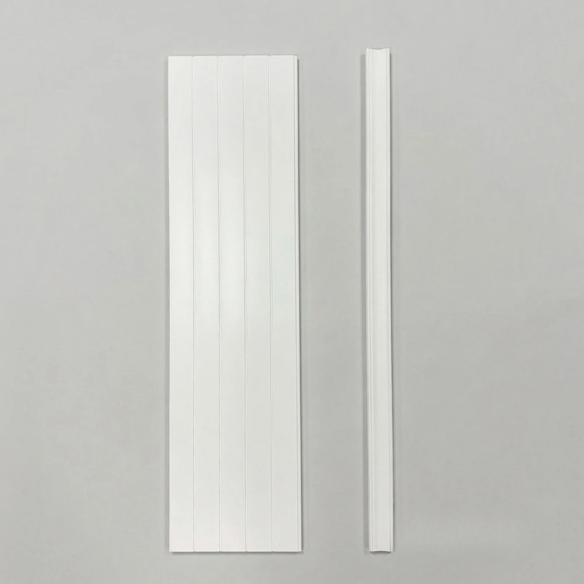 Pre-Cut Wainscoting Wall Panel Kit - Slat White (196cm x 101cm) | Ready-to-Install Modern Half Wall Panelling