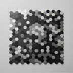 Mosaic Wall Tiles - Mini Hexagon Chrome Mix 30cm x 30cm (Set of 10) | Self Adhesive