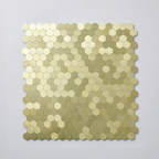 Mosaic Wall Tiles - Mini Hexagon Gold 30cm x 30cm (Set of 10) | Self Adhesive