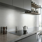Mosaic Wall Tiles - Brick Chrome 30cm x 30cm (Set of 10) | Self Adhesive