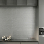 Mosaic Wall Tiles - Brick Chrome 30cm x 30cm (Set of 10) | Self Adhesive