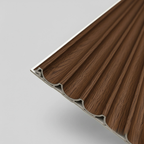 WPC 3D WAVE Decorative Wall Panels 235×15.9cm (SET of 10) - Walnut (Dark Oak)