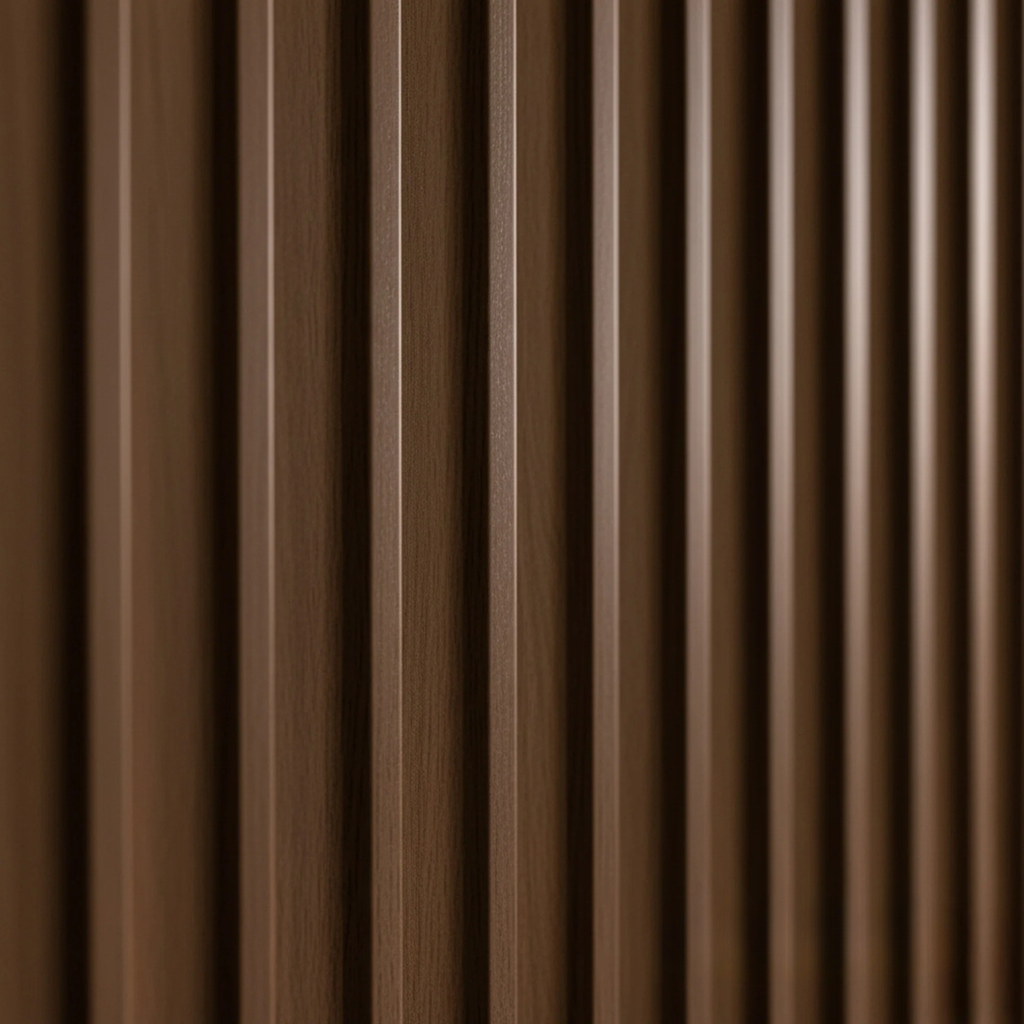 WPC 3D WAVE Decorative Wall Panels 235×15.9cm (SET of 10) - Walnut (Dark Oak)