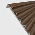 WPC Full Wall Set: 3D Wave & Flat Panels + 4 End Trims - Walnut (Dark Oak)