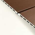 WPC Full Wall Set: 3D Wave & Flat Panels + 4 End Trims - Walnut (Dark Oak)