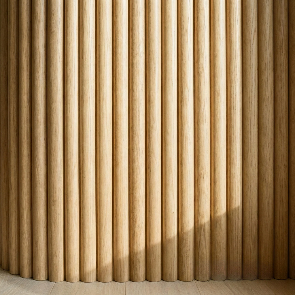 Flexii™ Flexible Walnut Fluted Wall Panel | Premium Wood Slats 240cm x 60cm (Set of 2)