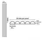 Flexii™ Flexible Walnut Fluted Wall Panel | Premium Wood Slats 240cm x 60cm (Set of 2)
