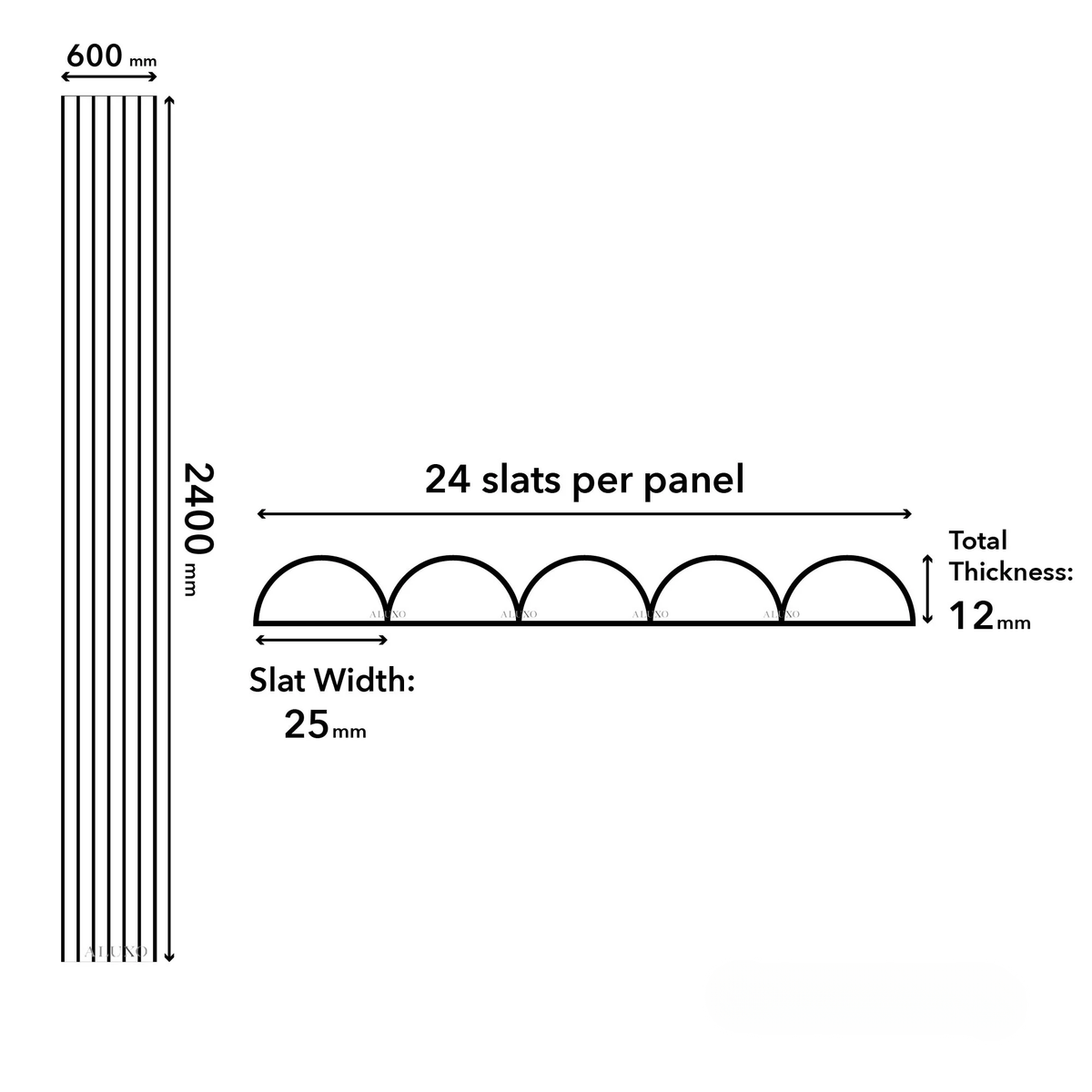 Flexii™ Flexible Walnut Fluted Wall Panel | Premium Wood Slats 240cm x 60cm (Set of 2)
