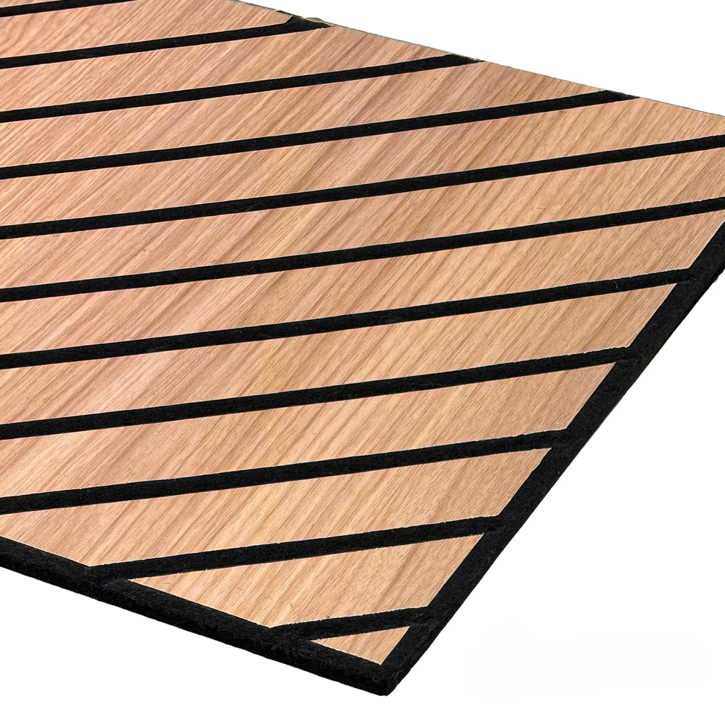 Panelux™ Lite Herringbone Acoustic Wall Panels - 120x30cm (Set of 4) | Self Adhesive, 5 Colours