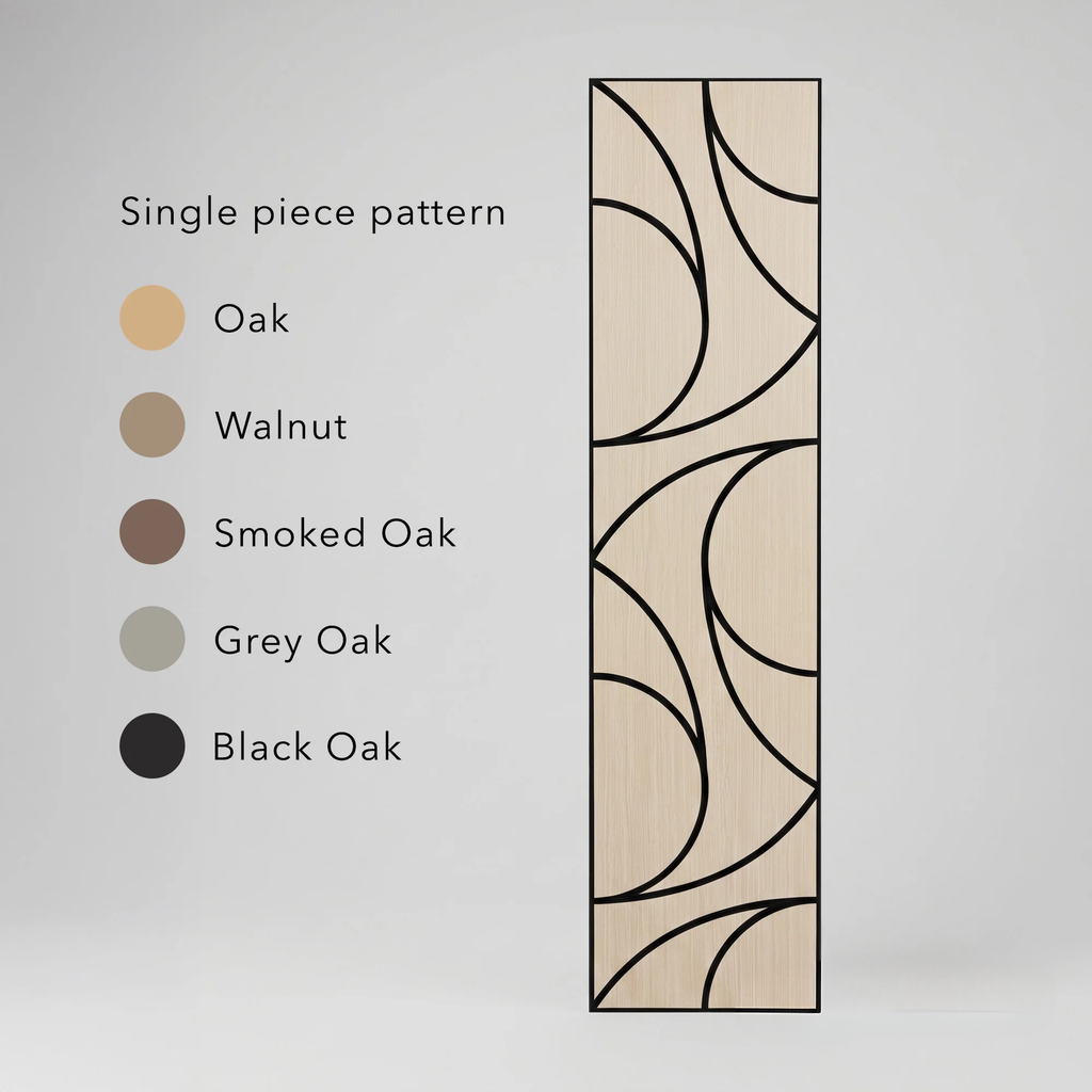 Panelux™ Lite Spiral Acoustic Wall Panels - 120x30cm (Set of 4) | Self Adhesive, 5 Colours