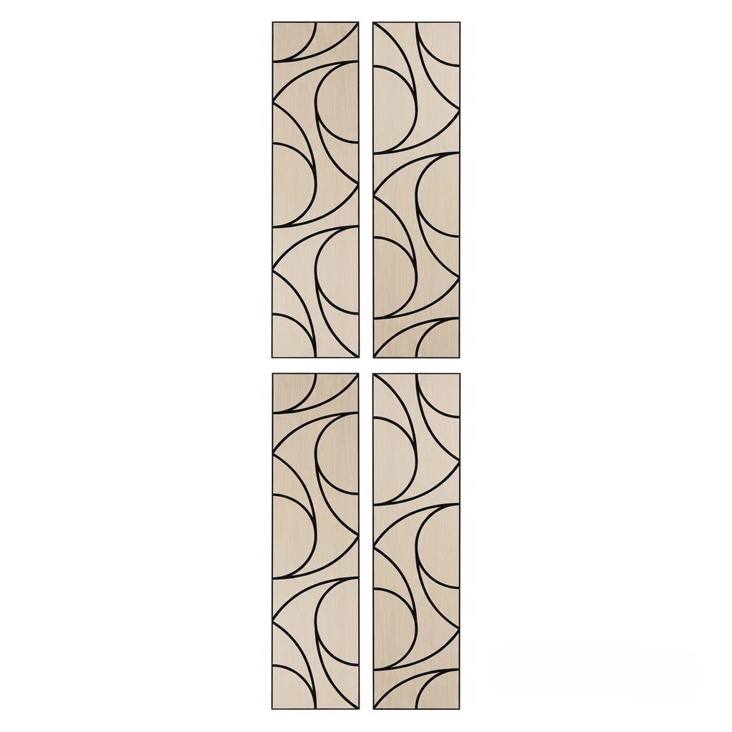 Panelux™ Lite Spiral Acoustic Wall Panels - 120x30cm (Set of 4) | Self Adhesive, 5 Colours