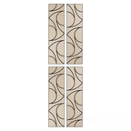 Panelux™ Lite Spiral Acoustic Wall Panels - 120x30cm (Set of 4) | Self Adhesive, 5 Colours