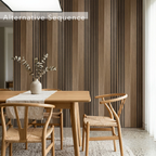 Panelux™ Pro Wide Random Rhythmic Slat Walnut Wall Panels - 240cm x 30cm (Set Of 2)