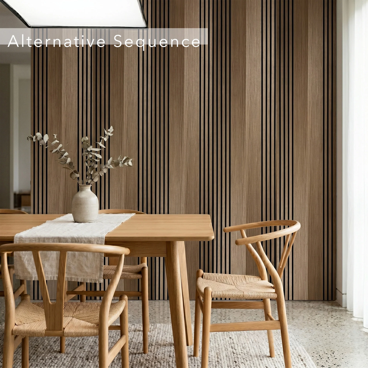 Panelux™ Pro Wide Random Rhythmic Slat Walnut Wall Panels - 240cm x 30cm (Set Of 2)