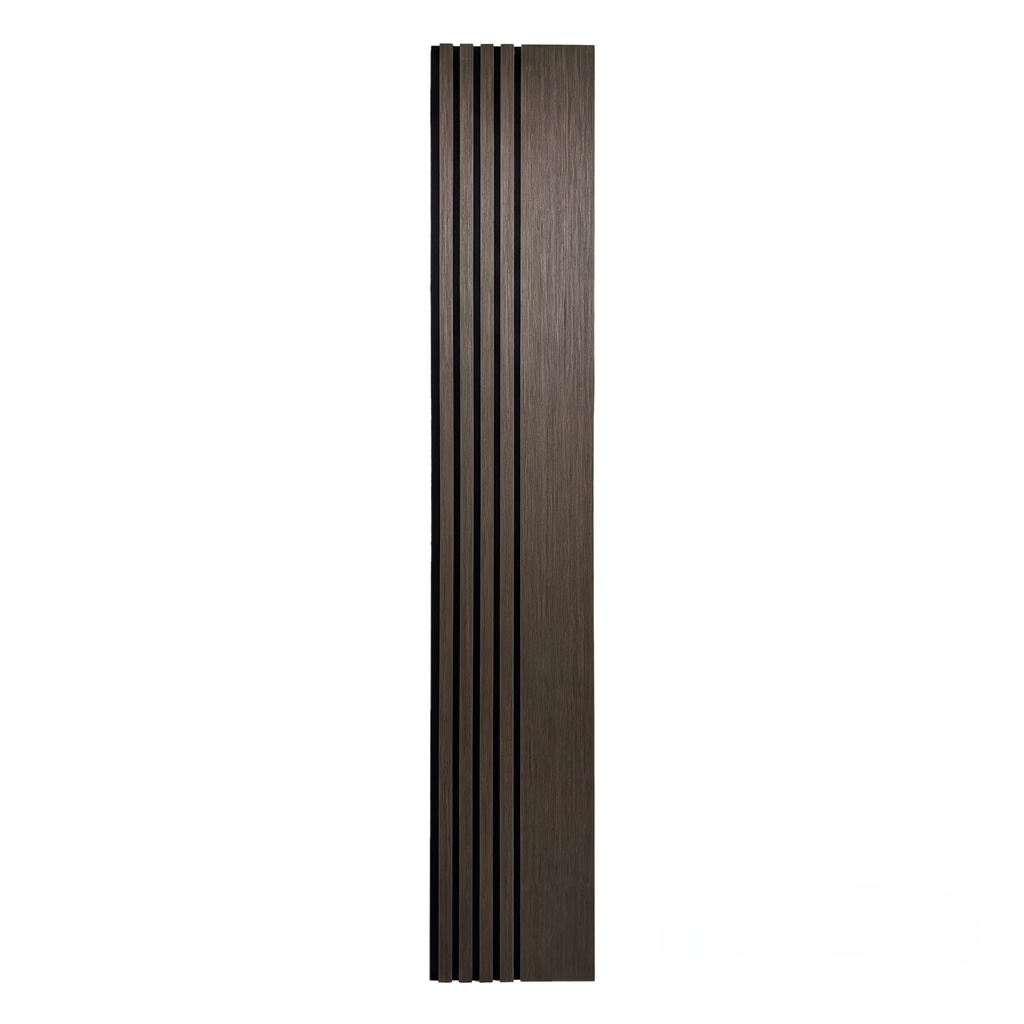 Panelux™ Pro Wide Random Rhythmic Slat Black Oak Wall Panels - 240cm x 30cm (Set Of 2)