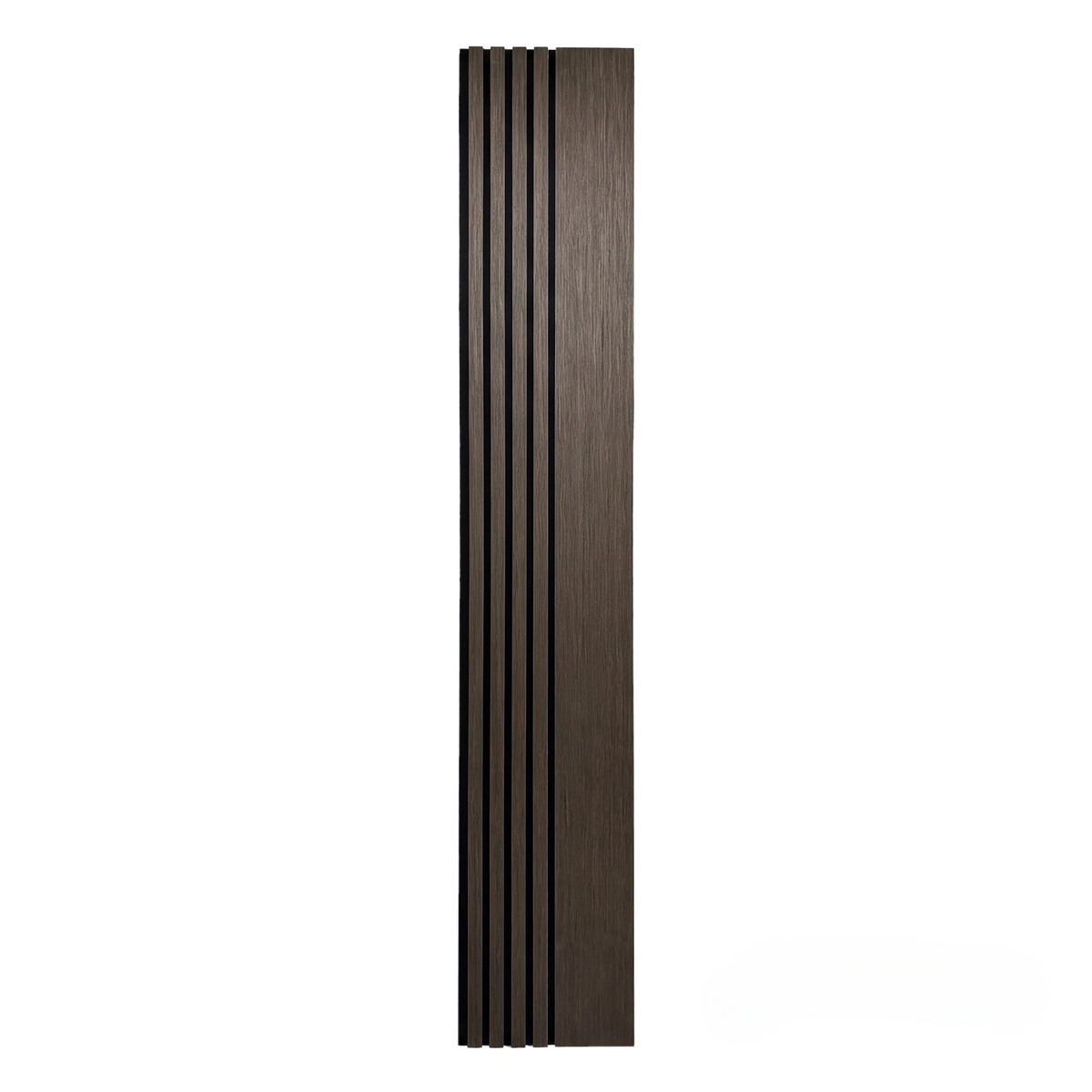 Panelux™ Pro Wide Random Rhythmic Slat Black Oak Wall Panels - 240cm x 30cm (Set Of 2)