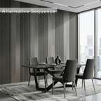 Panelux™ Pro Wide Random Rhythmic Slat Black Oak Wall Panels - 240cm x 30cm (Set Of 2)