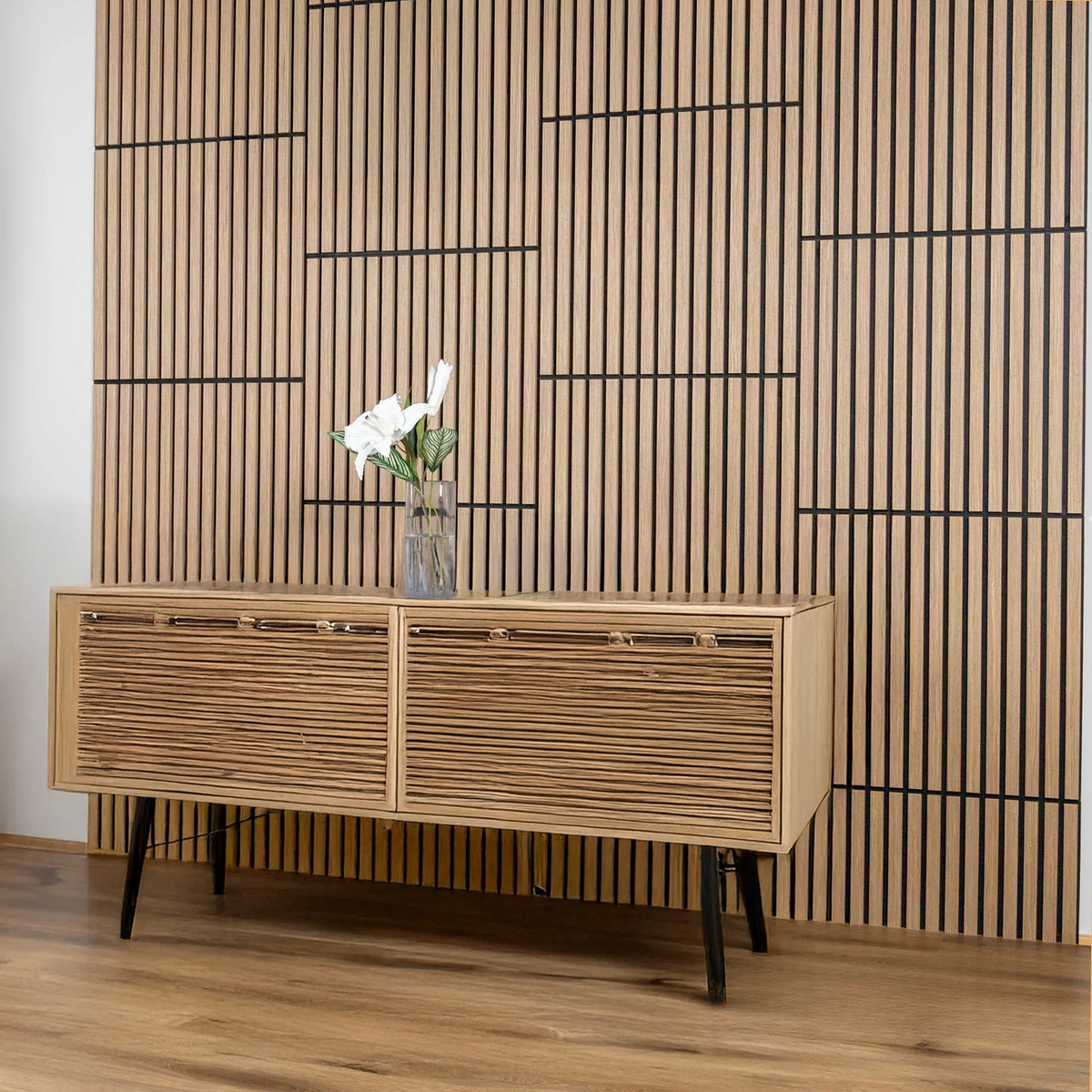 Oak Acoustic Square Wall Panels 60cm x 60cm (Set of 4)