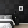 Black Oak Acoustic Square Wall Panels 60cm x 60cm (Set of 4)