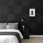 Black Oak Acoustic Square Wall Panels 60cm x 60cm (Set of 4)