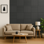 Black Oak Acoustic Square Wall Panels 60cm x 60cm (Set of 4)