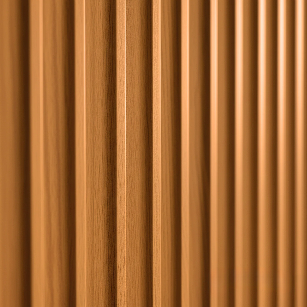 WPC Full Wall Set: 3D Wave & Flat Panels + 4 End Trims - Light Oak