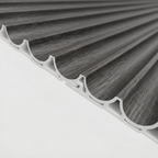 WPC Full Wall Set: 3D Wave & Flat Panels + 4 End Trims - Ash Grey