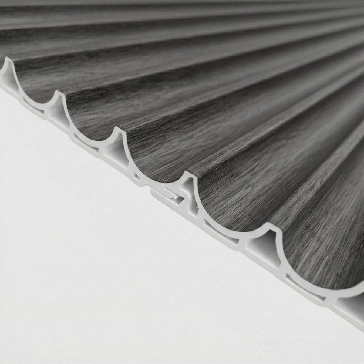WPC 3D WAVE Decorative Wall Panels 235×15.9cm (SET of 10) - Ash Grey