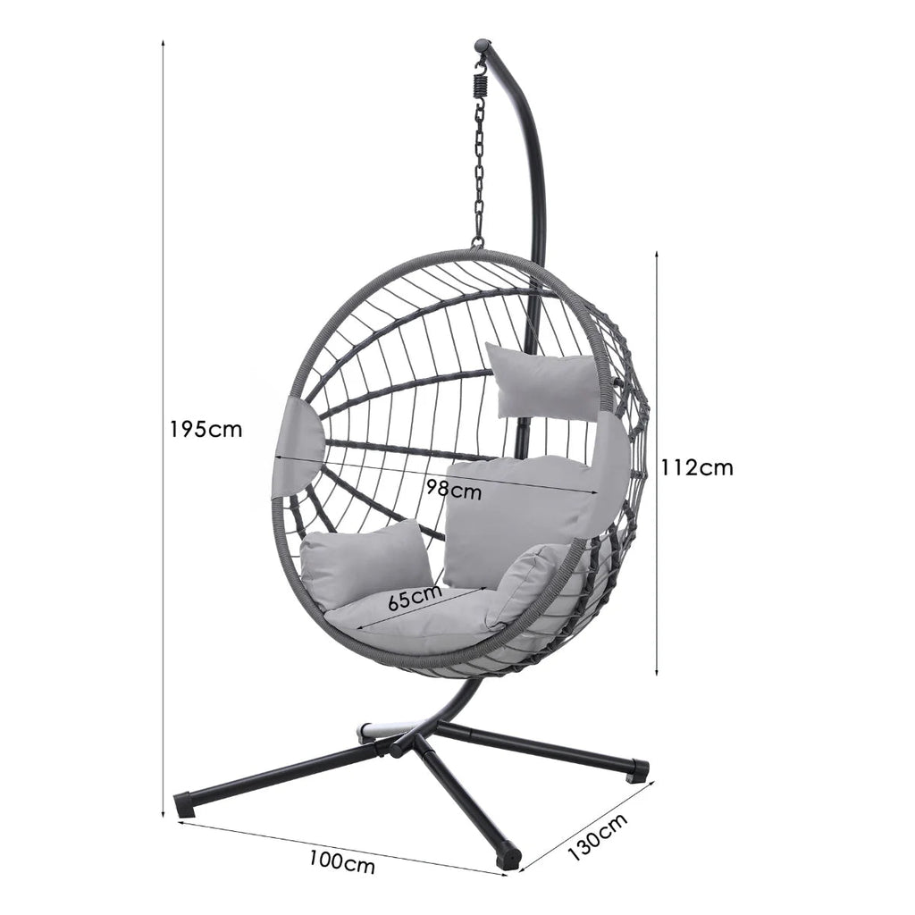 Hanging Egg Chair with Stand – Outdoor Garden Egg Chair UK