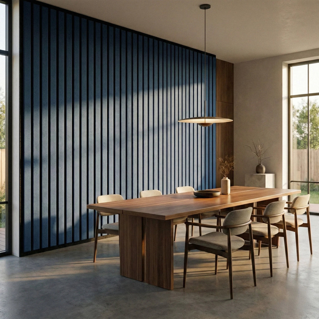 Panelux™ Pro Wide Blue Coloured Wall Panel | 3-Sided Wrap Design 240cm x 30cm (Set of 2)