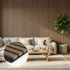 Panelux™ Pro 3-Sided Wood Veneer Smoked Oak Wall Panels - 240cm x 32cm (Set Of 2)