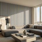 Panelux™ Pro Wide Grey Coloured Wall Panel | 3-Sided Wrap Design 240cm x 30cm (Set of 2)