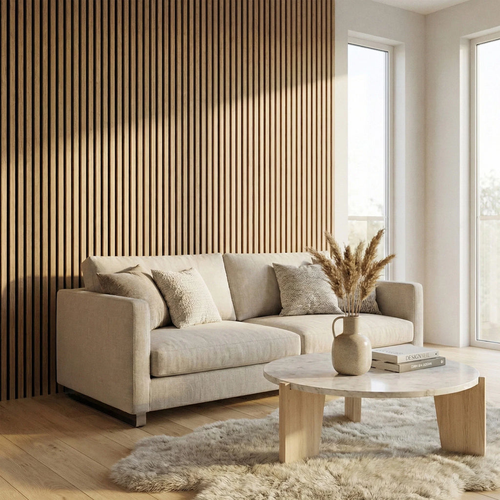 Panelux™ Pro 3-Sided Wood Veneer Smoked Oak Wall Panels - 240cm x 32cm (Set Of 2)